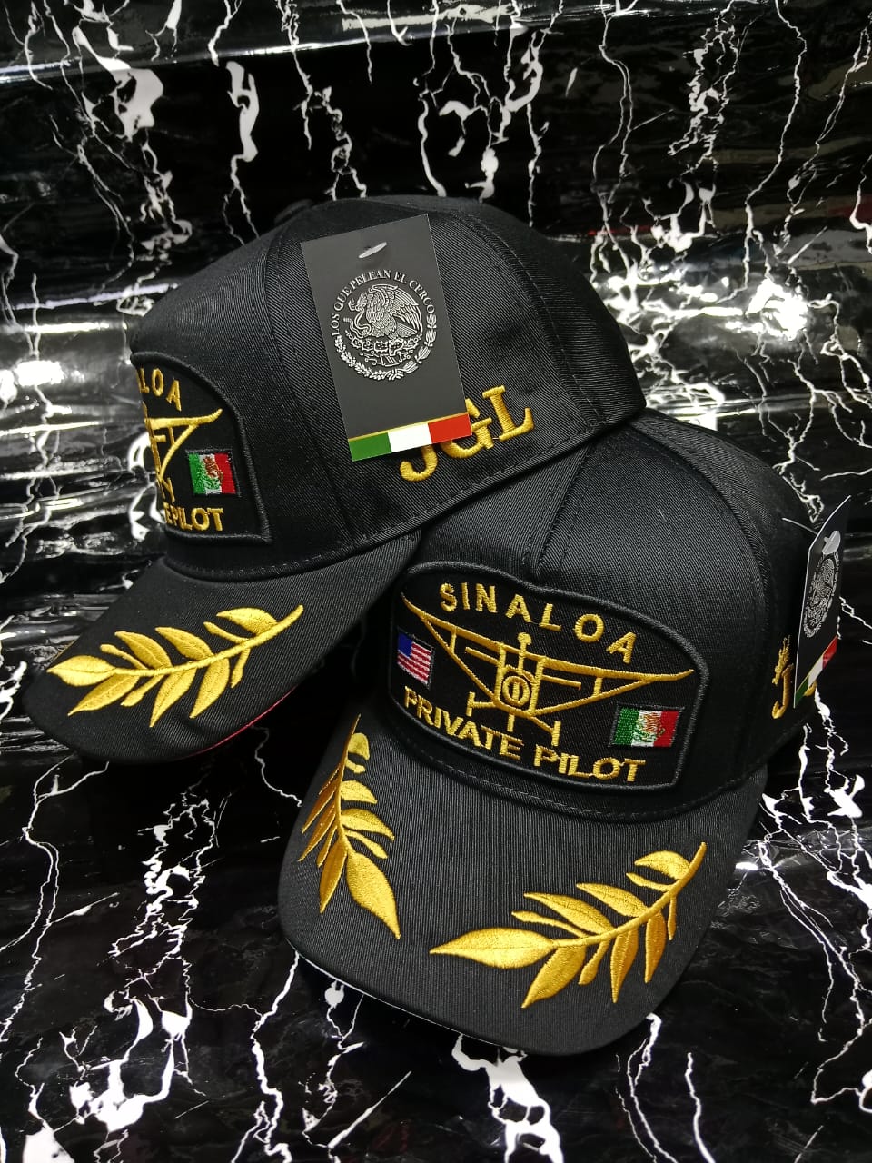 Vista 3 de Gorras Mexicanas Belicas - REF: Culiacan Avioneta Negra